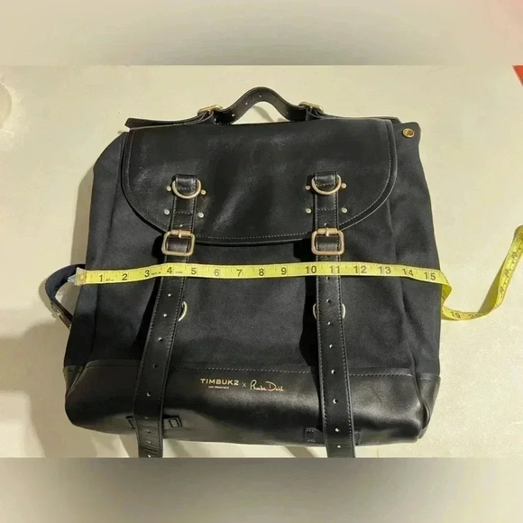Timbuk2 x PHOEBE DAHL Travel  Convertible Backpack Black Canvas Leather - Picture 10 of 12
